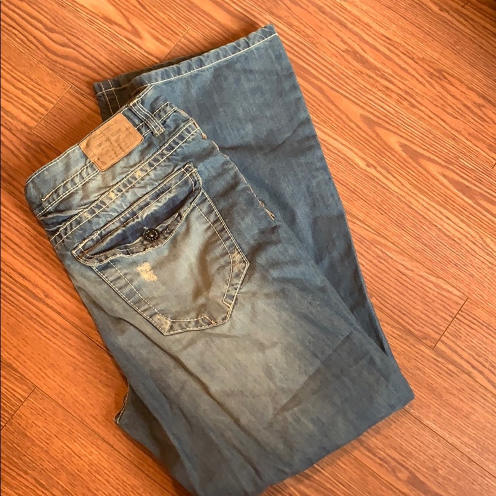Distressed jeans